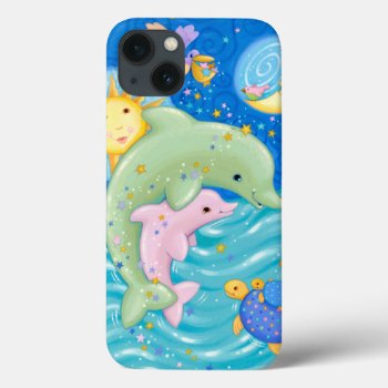 Dolphins Play Iphone 13 Case by AuraEditions at Zazzle