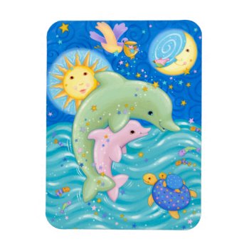 Dolphins Play Magnet by AuraEditions at Zazzle