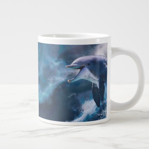 Dolphins Playing JUST FOR THE THRILL Giant Coffee Mug