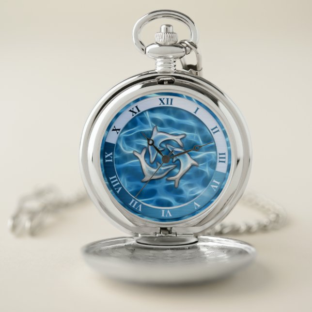 Dolphins Pocket Watch (Inside)