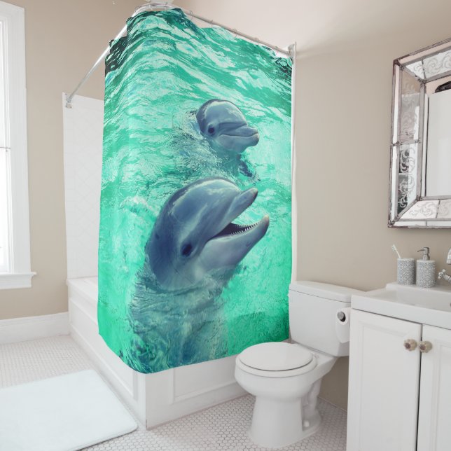 Dolphins Shower Curtain (In Situ)