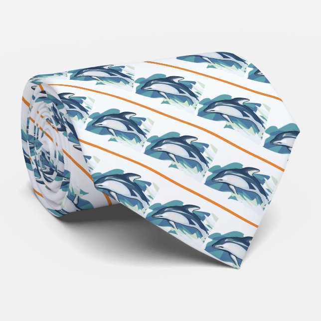 Dolphins Sports Football Basketball Baseball Tie (Rolled)