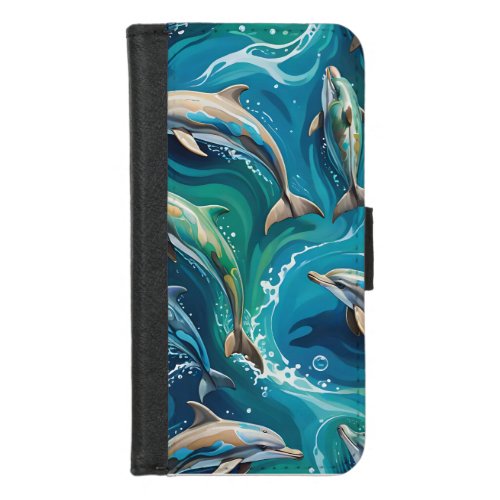 Dolphins swim  iPhone 8/7 wallet case