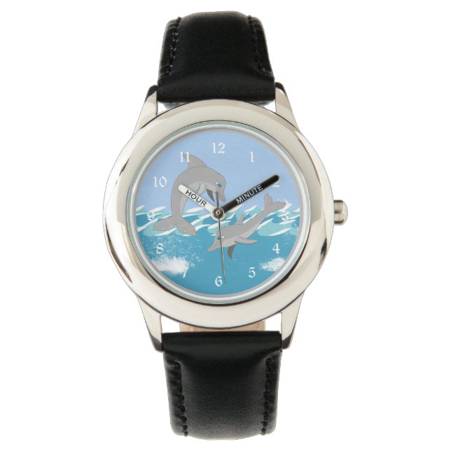 Dolphins Swimming in the Ocean Watch (Front)