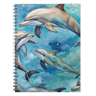 Dolphins swimming in the sea 