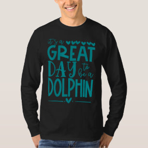 Dolphins Teacher School Sports Fan Team Spirit Gre T-Shirt