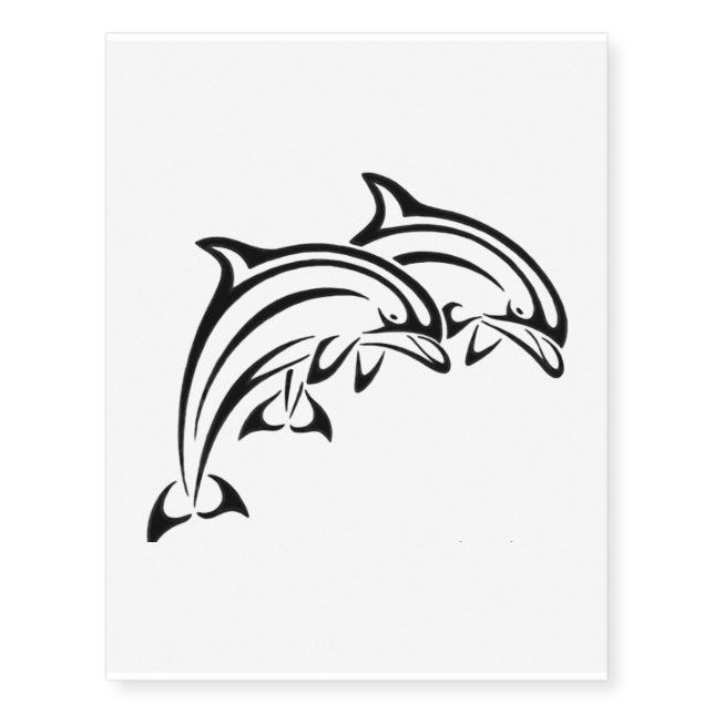DOLPHINS temporary tattoo x2 (Front)