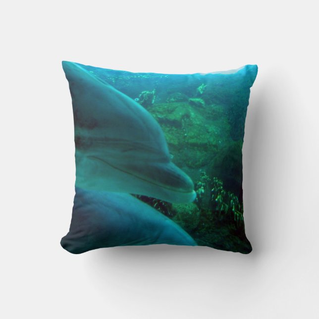 Dolphins Throw Pillow (Front)