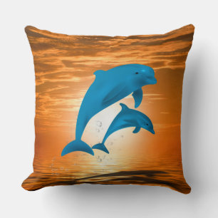 Dolphins Throw Pillow