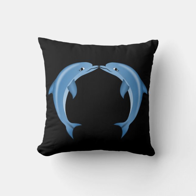 Dolphins Throw Pillow (Front)