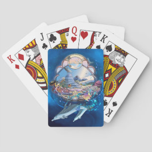 DOLPHINS UNDER THE BEACH PARTY POKER CARDS