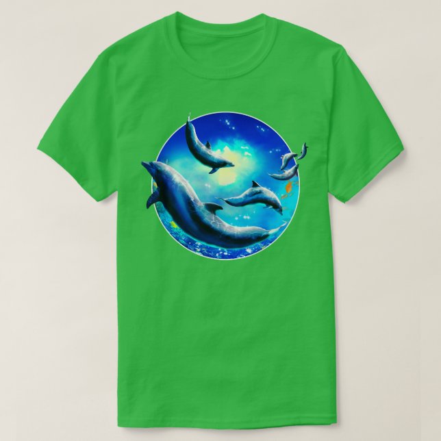Dolphins Underwater 3 T-Shirt (Design Front)