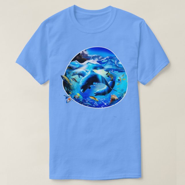 Dolphins Underwater 4 T-Shirt (Design Front)