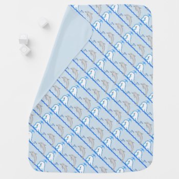 Dolphins & Whale Baby Blanket by Shenanigins at Zazzle