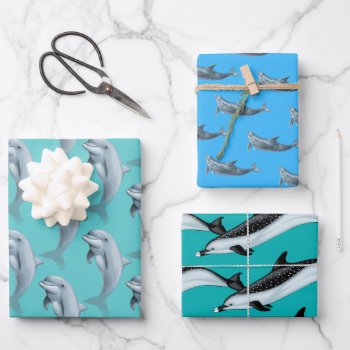 Dolphins Wrapping Paper by millhill at Zazzle