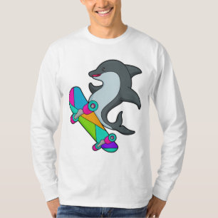 Dolpin as Skater with Skateboard T-Shirt