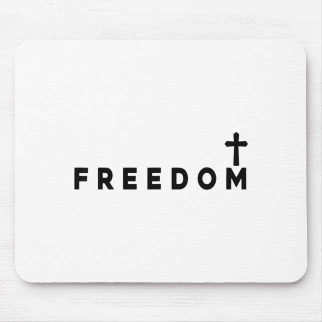 Dom Christian Cross Patriotic  Mouse Pad (Front)