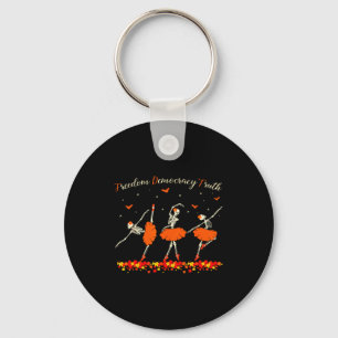 Dom Democracy Truth Skeleton Dancing Halloween Keychain