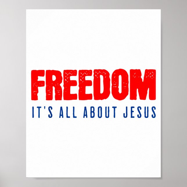 Dom, It's All About Jesus Christian Patriot  Poster (Front)