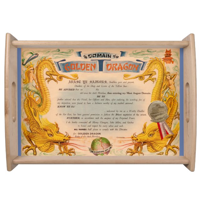 Domain of the Golden Dragon Serving Tray (Front)