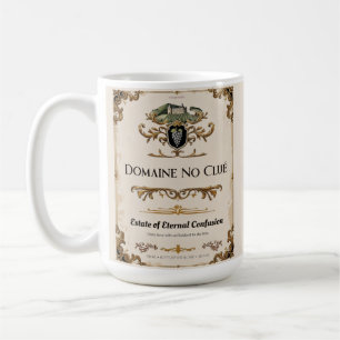 Domaine No Clué – Parody Wine Label Mug