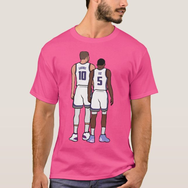 Domantas Sabonis And De'Aaron Fox Back-To T-Shirt (Front)