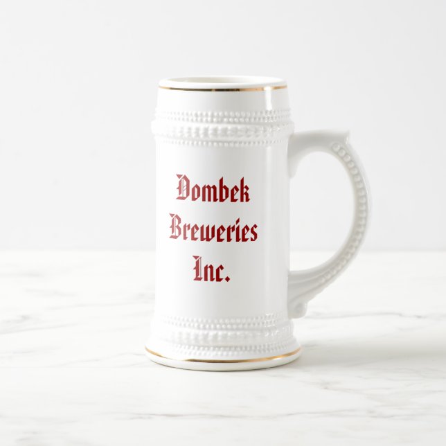 Dombek Breweries Inc., Good beer f... - Customized Beer Stein (Right)