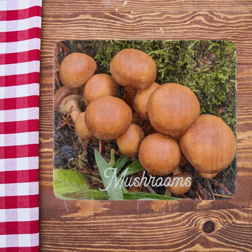 Dome Capped Brown Mushrooms Nature Photo Cutting Board
