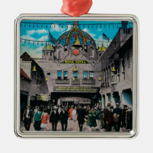 Dome Hotel from Ocean Park Pier Metal Ornament