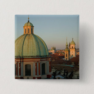 Dome of Church of Saint Francis, Prague, Czech Pinback Button