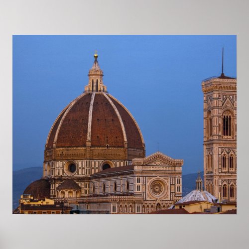 Dome of Santa Maria del Fiore Cathedral in warm Poster