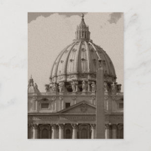 Dome of St Peters Basilica Rome Travel Postcard