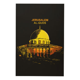 Dome of the Rock: A Symbol of Peace Wood Wall Art