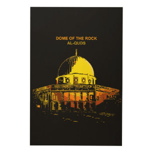 Dome of the Rock Al-Quds's Heartbeat Wood Wall Art