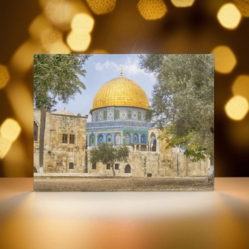 Dome Of The Rock Holy Mosque Jerusalem Palestine Postcard