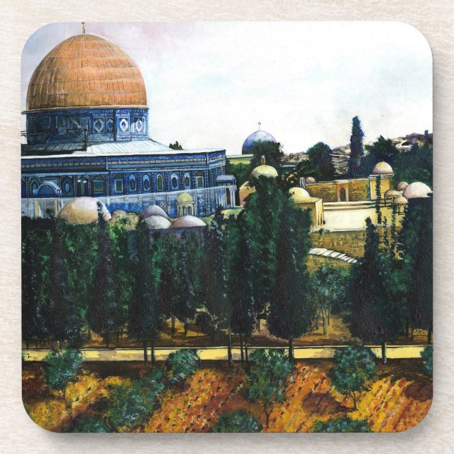 Dome of the Rock, Jerusalem Beverage Coaster (Front)