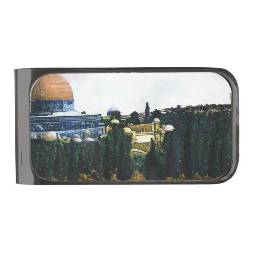 Dome of the Rock Jerusalem Gunmetal Finish Money Clip