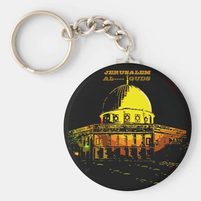 Dome of the Rock, Jerusalem Keychain Zazzle