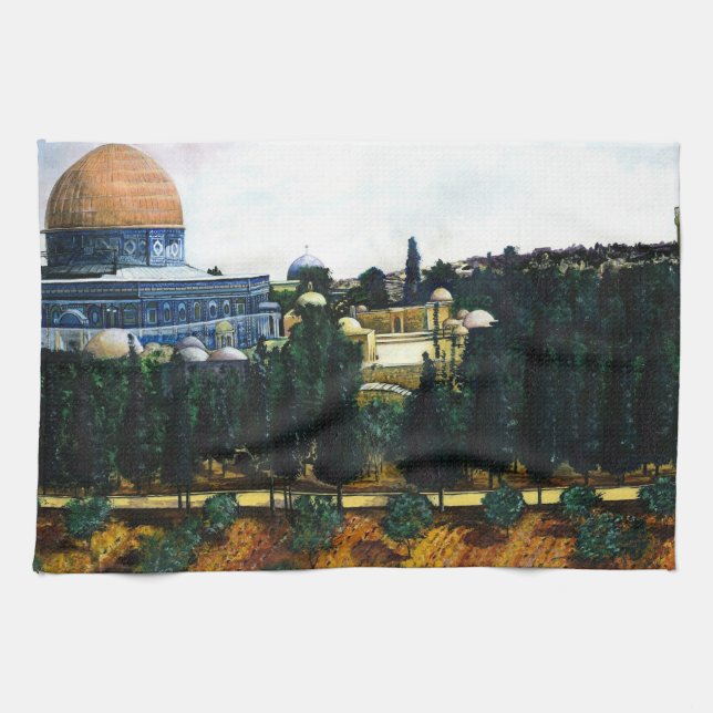 Dome of the Rock, Jerusalem Kitchen Towel (Horizontal)