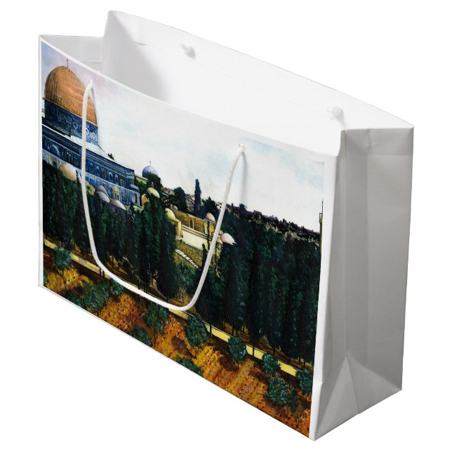 Dome of the Rock, Jerusalem Large Gift Bag (Front Angled)