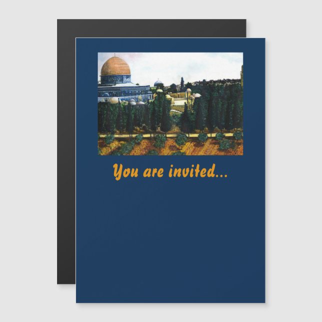 Dome of the Rock, Jerusalem Magnetic Invitation (Front/Back)