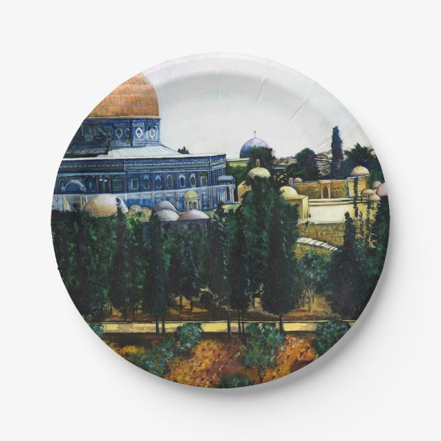 Dome of the Rock, Jerusalem Paper Plates (Front)
