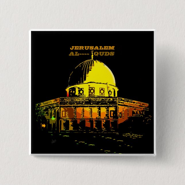 Dome of the Rock, Jerusalem Pinback Button (Front)