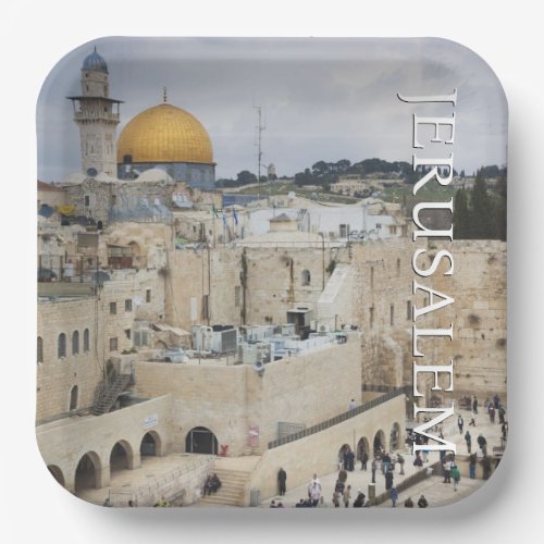 Dome of the Rock  Western Wall Plaza Jerusalem Paper Plates