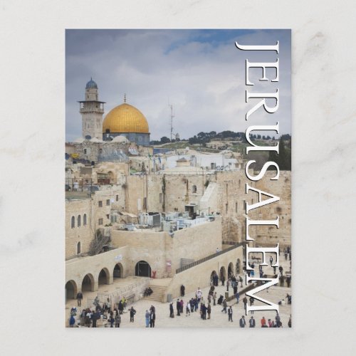 Dome of the Rock  Western Wall Plaza Jerusalem Postcard