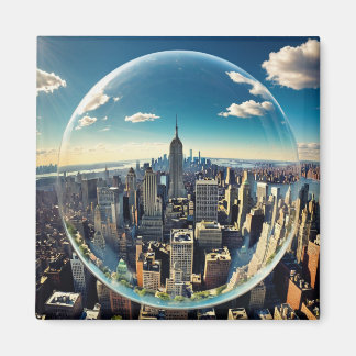 Dome Over Manhattan Year 2035 Magnet