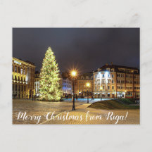 Dome Square with Christmas tree in Riga