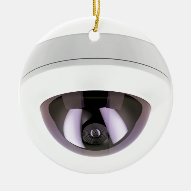 Dome surveillance camera ceramic ornament (Front)