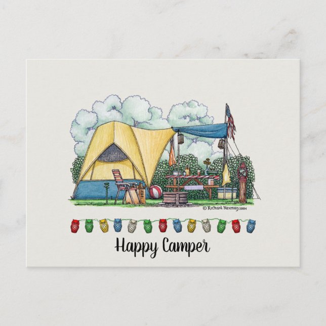 Dome Tent Camper Camping Apparel Postcard (Front)