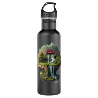 Domed Amanita Muscaria Forest Stainless Steel Water Bottle